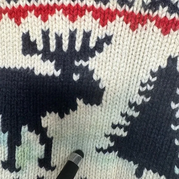 Vintage Polo Ralph Lauren Winter Moose Pullover Sweater Cashmere Angora Men's M - Picture 13 of 16